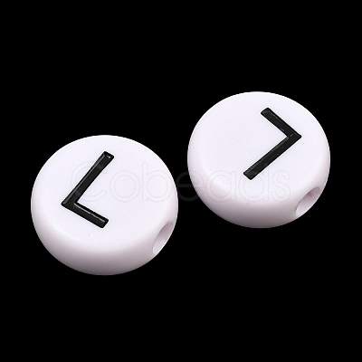 Opaque White Acrylic European Beads AC-CBA3BDD-01L-1