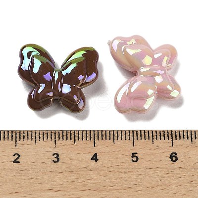 UV Plating Opaque Rainbow Iridescent Acrylic Beads SACR-R001-13A-1
