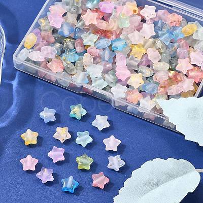 200Pcs Frosted Acrylic Charms OACR-FP0001-25-1