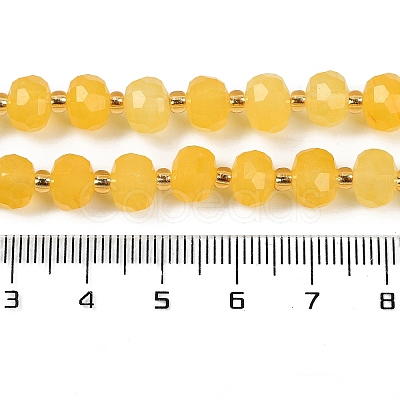 Natural Yellow Agate(Dyed & Heated) Beads Strands G-H057-A14-03-1