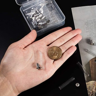 Glass Bottle Pendants GLAA-PH0007-48P-1