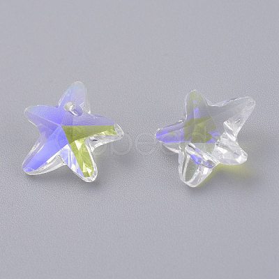 Faceted Glass Charms GLAA-H101-A-12-1