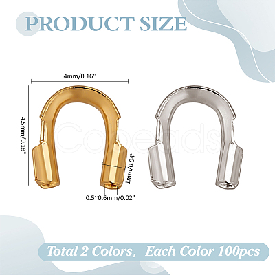 200Pcs 2 Colors Brass Wire Guardians KK-ME0002-79-1
