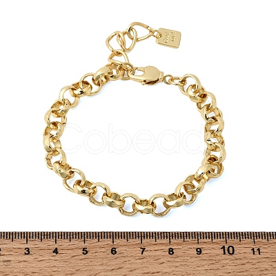 Brass Rolo Chain Bracelets foe Women BJEW-L718-01G-1