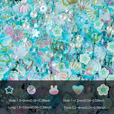 Handmade Polymer Clay Cabochons CLAY-TADJ0001-01G-1