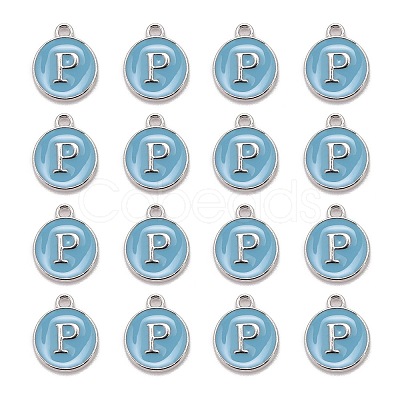 Platinum Plated Alloy Enamel Charms LS-ENAM-S118-04P-P-1