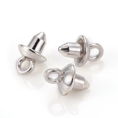Alloy Cup Pearl Peg Bails Pin Pendants PALLOY-F223-02P-1