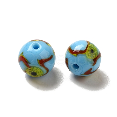 Handmade Lampwork Beads Strands LAMP-G162-08A-09-1