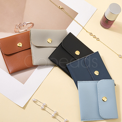 5Pcs 5 Colors PU Imitation Leather Jewelry Storage Bags ABAG-CL0001-04A-1