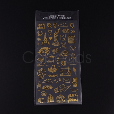 Waterproof Hot Stamping Stickers DIY-K016-A01-1