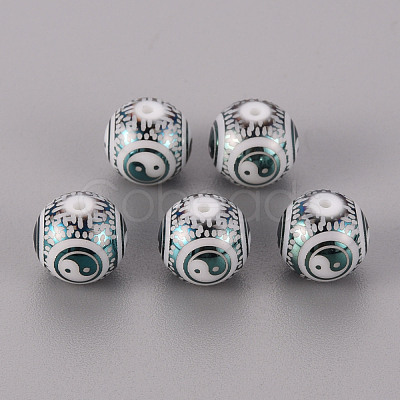 Electroplate Glass Beads X-EGLA-Q123-012G-1