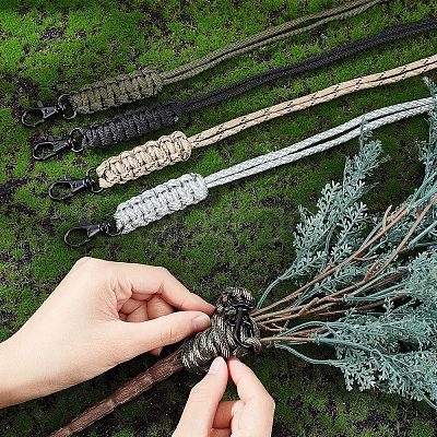 Nbeads 5Pcs 5 Colors Polypropylene Fiber Braided Neck Lanyards AJEW-NB0003-55-1