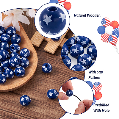 Natural Wooden Beads LS-WOOD-TAC0010-04C-1
