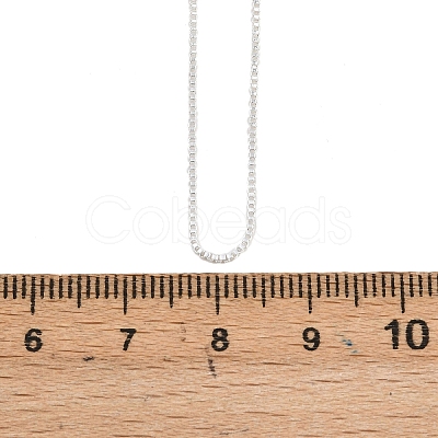 1MM Brass Box Chain Adjustable Slider Necklaces KK-H533-09A-S-1