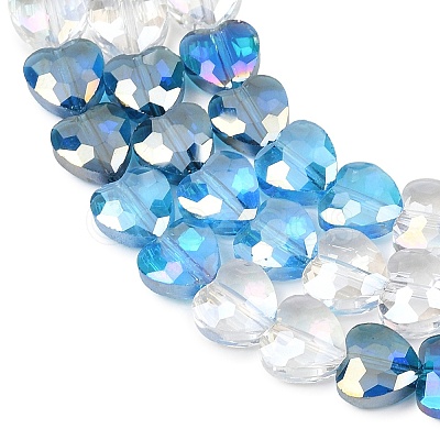 Electroplate Transparent Glass Beads Strands GL-CBADAFE-01E-1