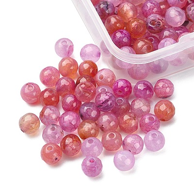 130Pcs Dyed Natural Multi-Color Agate Beads Strands G-YW0001-29C-1