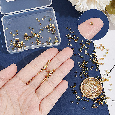 300Pcs 304 Stainless Steel Spacer Beads STAS-UN0054-14-1