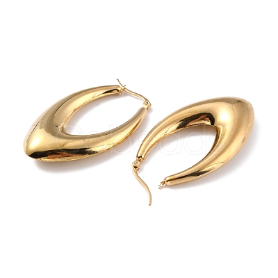 Ion Plating(IP) 304 Stainless Steel Hoop Earrings EJEW-A059-02G-1