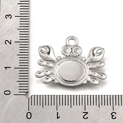 304 Stainless Steel Pave Natural White Shell Pendants STAS-C122-21A-02P-1