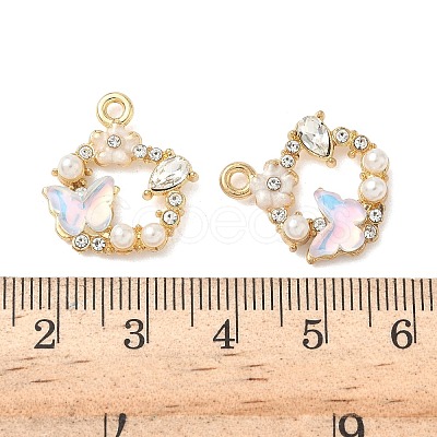 Alloy Rhinestone Pendants FIND-C074-21KCG-02-1