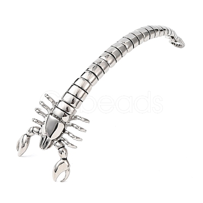 304 Stainless Steel Link Chain Bracelets for Women Men BJEW-P386-05AS-1