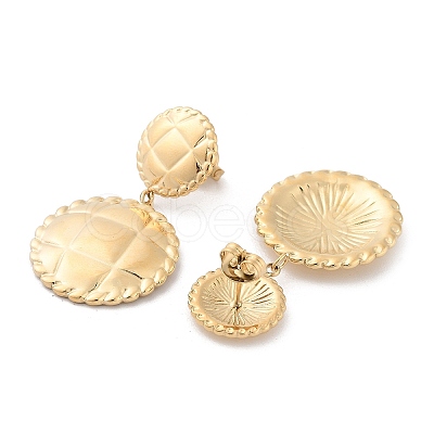 304 Stainless Steel Dangle Stud Earrings EJEW-H115-35G-1