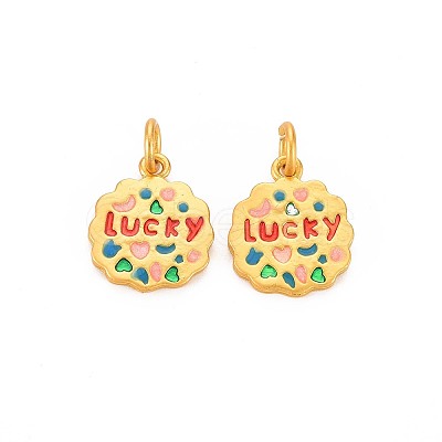 Rack Plating Alloy Enamel Pendants ENAM-S130-19B-1