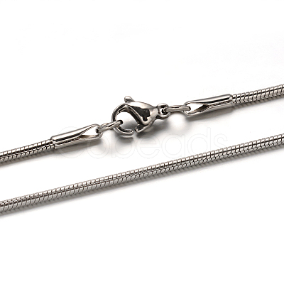 Tarnish Resistant 304 Stainless Steel Snake Chain Necklaces NJEW-F112-07-1