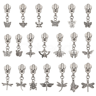 20Pcs Alloy Replacement Zipper Sliders HJEW-TAC0121-1