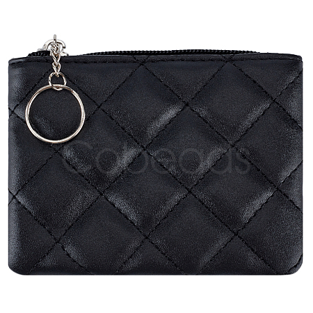 Rhombus Pattern PU Leather Zip Pouches ABAG-WH0040-12B-09-1