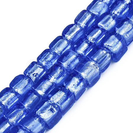 Handmade Silver Foil Lampwork Beads FOIL-N004-01B-04-1