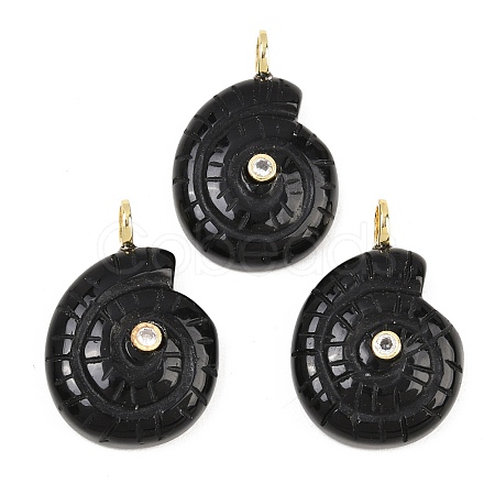 Natural Obsidian Pendants G-H353-02G-06-1