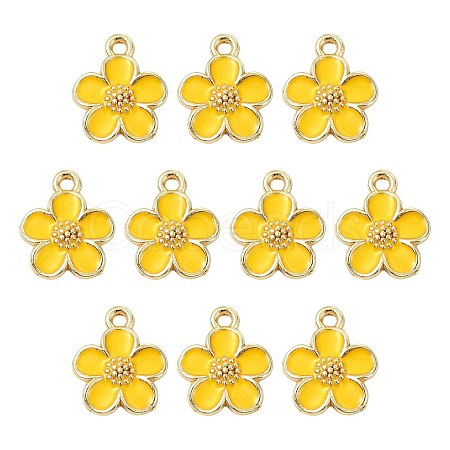10Pcs Alloy Enamel Pendants FIND-FS0005-32E-1