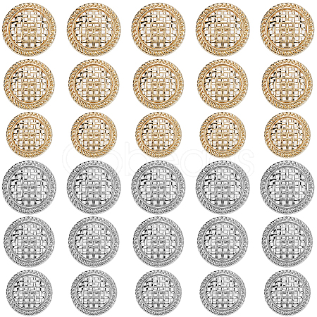 30Pcs 6 Styles Alloy Buttons DIY-CY0001-19-1