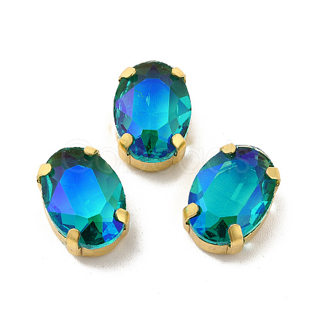 Moonlight Effect Oval Sew on Rhinestone GLAA-P055-01A-G01-1