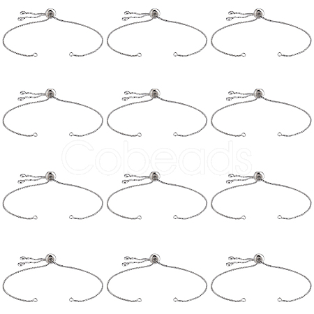 32Pcs Rack Plating Adjustable Brass Slider Bracelet Making KK-SP0001-78P-1