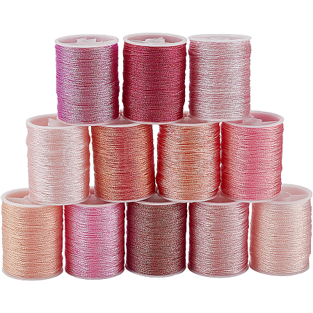 12 Rolls 12 Colors Metallic Sewing Thread OCOR-CY0002-02E-1