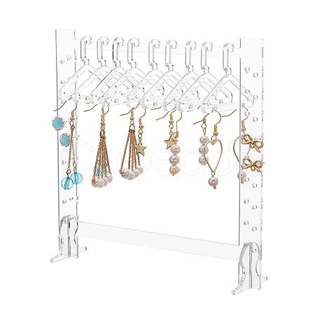 Transparent Acrylic Earring Hanging Display Stands EDIS-FH0001-05-1