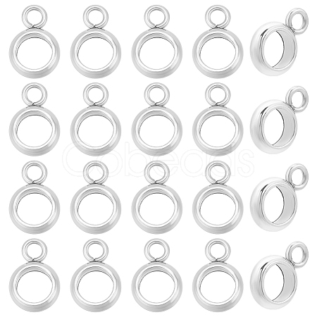 40Pcs 304 Stainless Steel Tube Bails STAS-LP0001-25-1