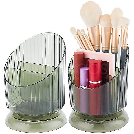 Transparent Plastic Makeup Brush Storage Organizer AJEW-WH0332-33A-1