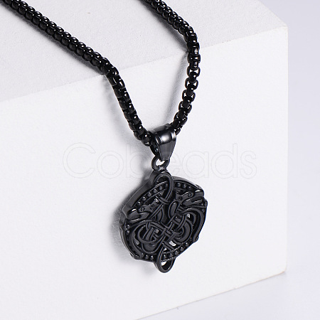 Retro Double Dragon Punk Hip-hop Street Fashion 304 Stainless Steel Pendant Necklaces YF8370-3-1