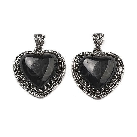 Natural Obsidian Pendants G-A095-01AS-08-1