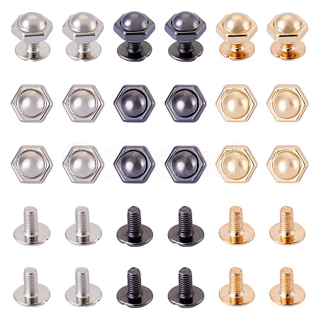 18 Sets 3 Colors Iron Screws FIND-TA0006-28B-1