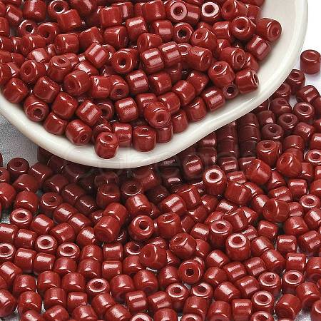 Baking Paint Pearlized Glass Seed Beads SEED-C001-04A-11-1