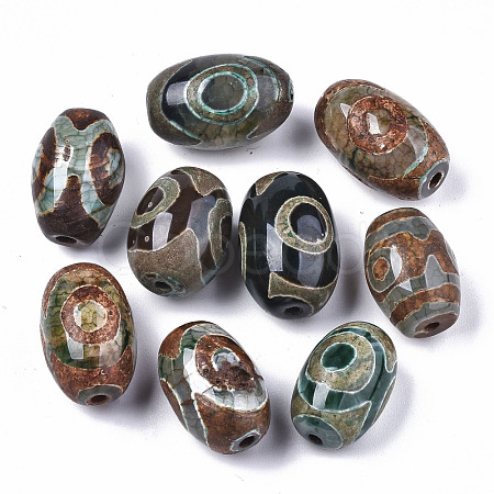 Tibetan Style dZi Beads TDZI-N001-017-1