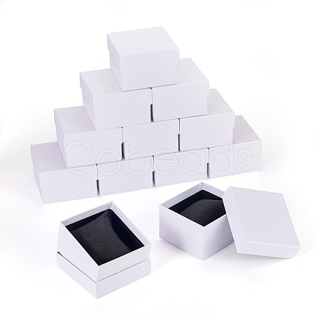 Square Paper Jewelry Bracelet Gift Boxes CON-TAC0010-91B-1