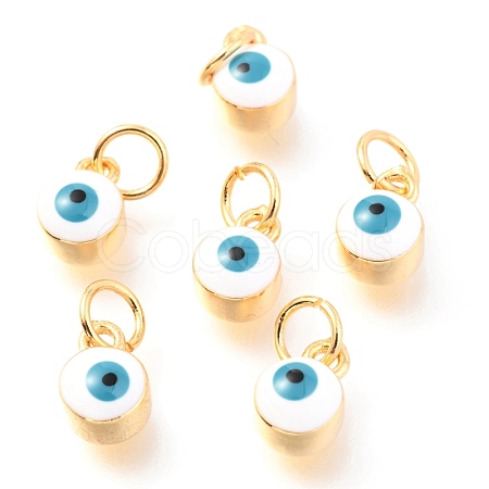 Brass Enamel Pendants KK-Y001-02A-06G-1