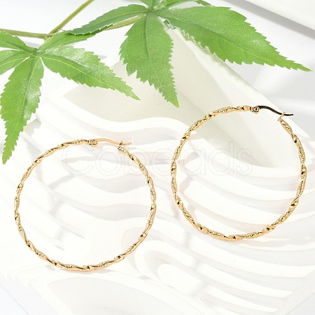 201 Stainless Steel Hoop Earrings EJEW-Q026-16G-D-1