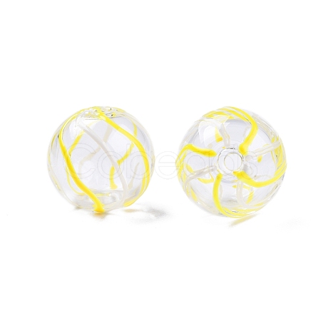 Transparent Glass Enamel Beads GLAA-G084-01B-1