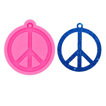 Peace Sign Silicone Molds DIY-I075-01-1